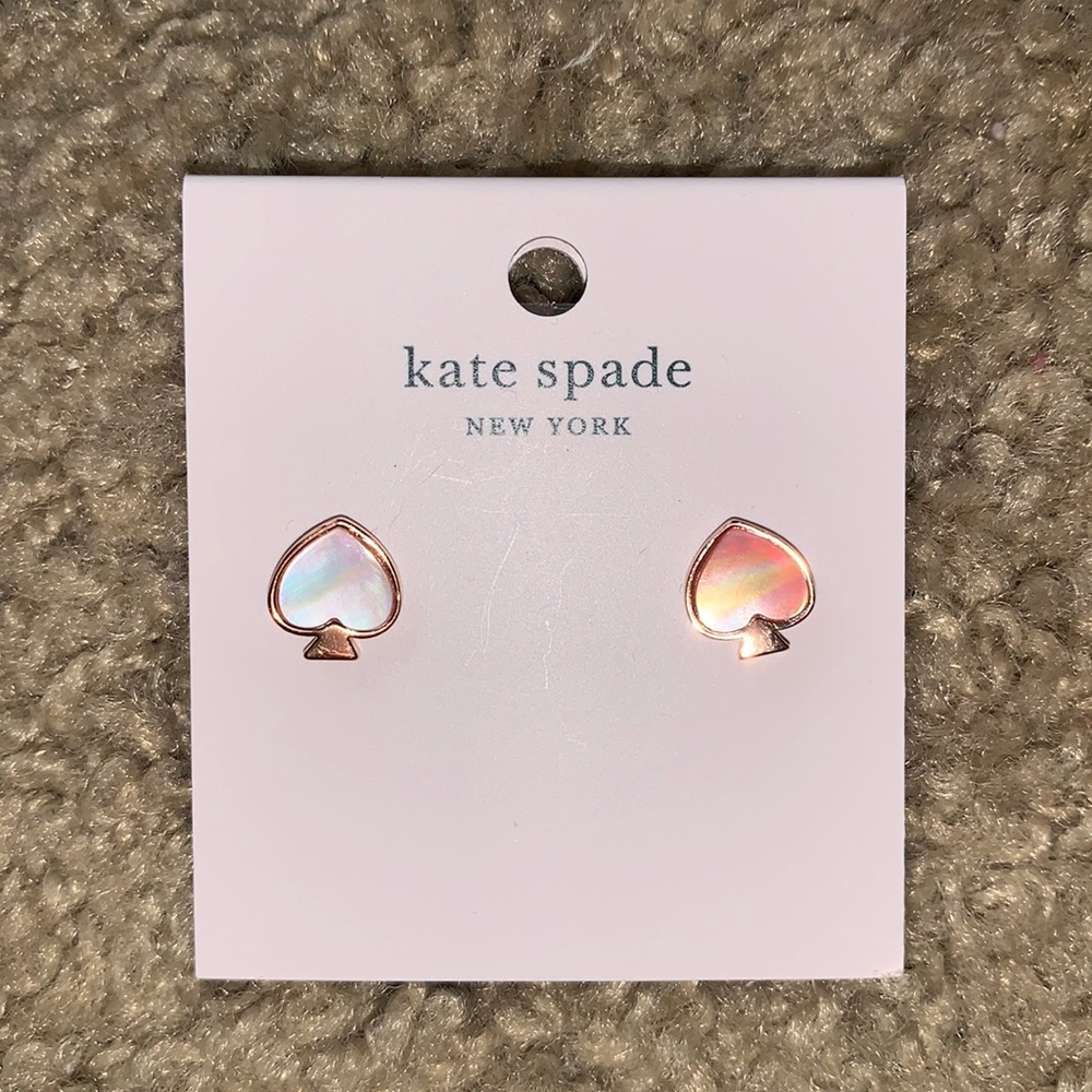 Kate Spade Mother of Pearl and Rose Gold Earrings